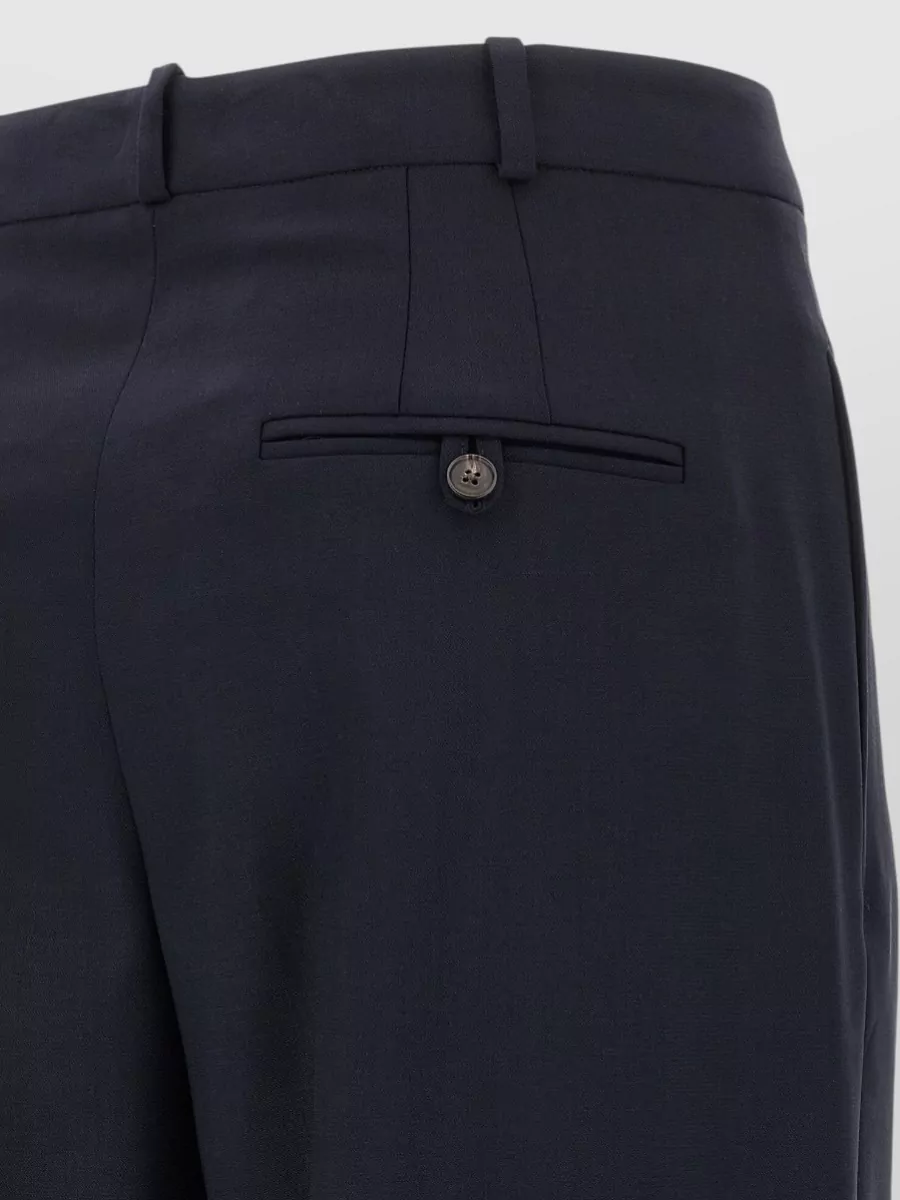 Polo Ralph Lauren Wool Mid-Rise Wide-Leg Tailored Trousers