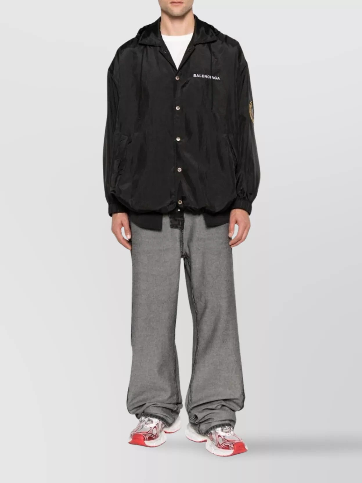 Balenciaga Hooded Raincoat With Drawstring And Pockets