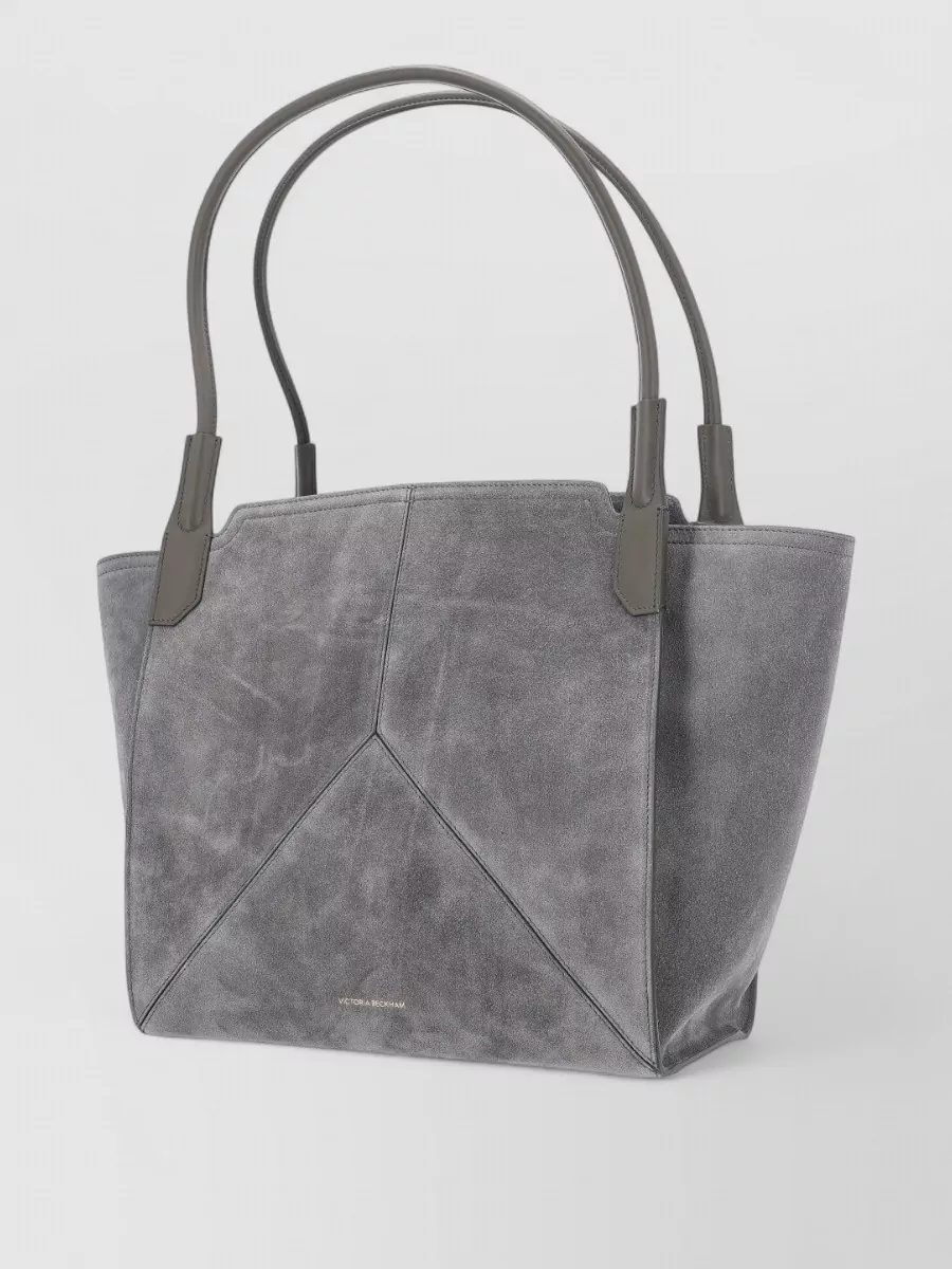 Victoria Beckham Tote Bag Double Handles Structured Shape Suede