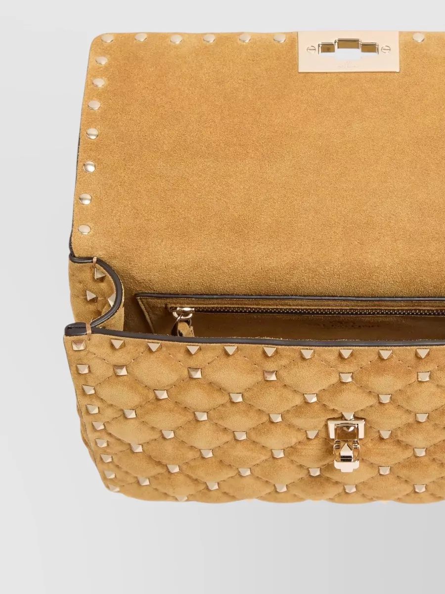 Valentino Garavani Rockstud Spike Medium Suede Shoulder Bag