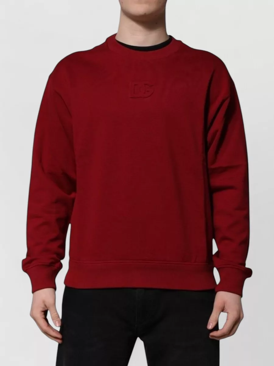 Dolce&Gabbana cotton logo-embossed crew-neck sweatshirt
