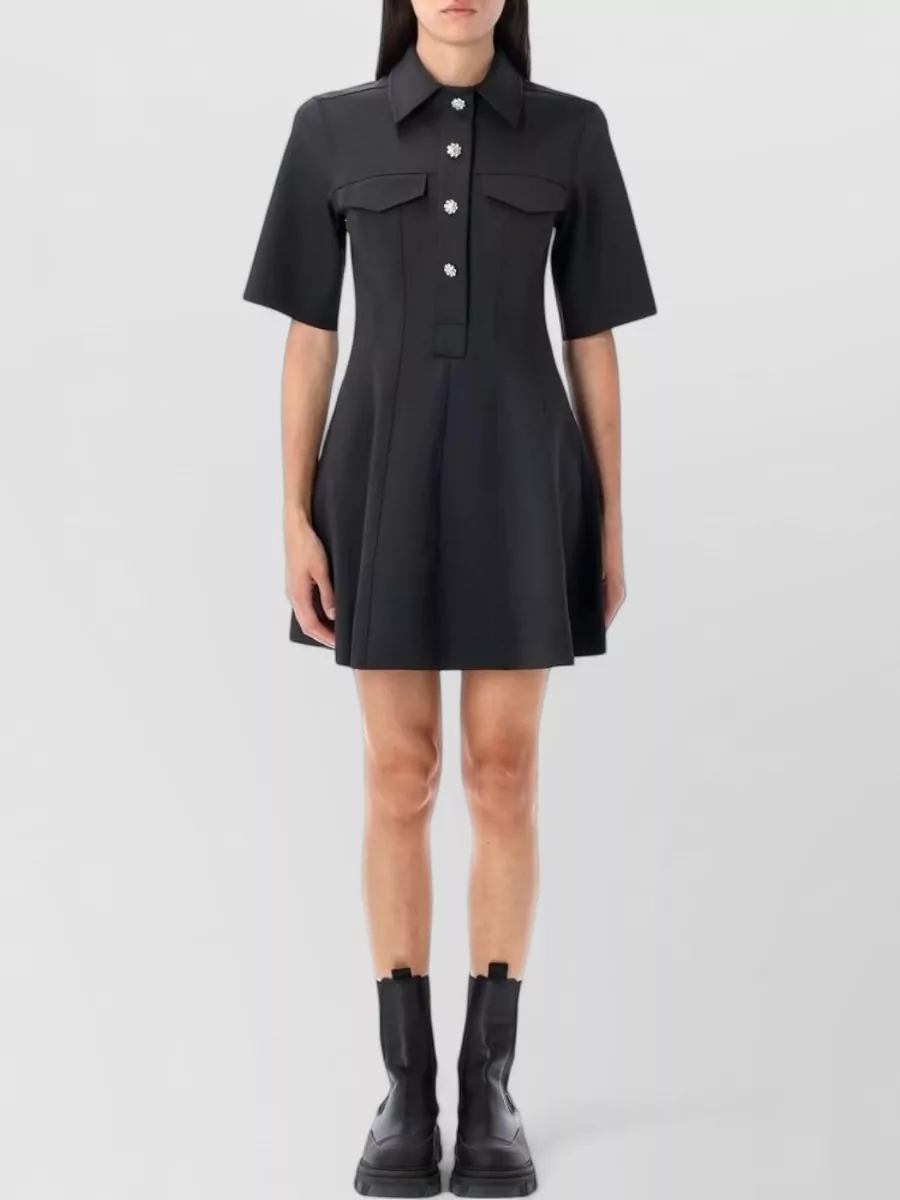 Ganni Flared Mini Dress