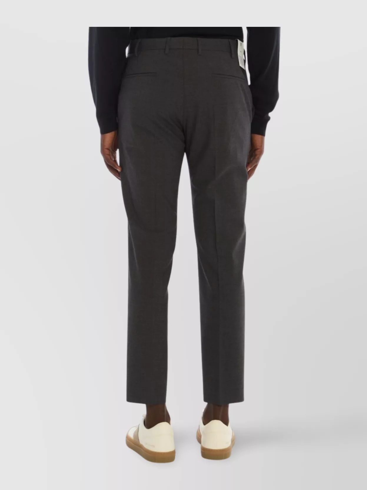 Pt Torino Wool Blend Slim Fit Trousers With Pockets
