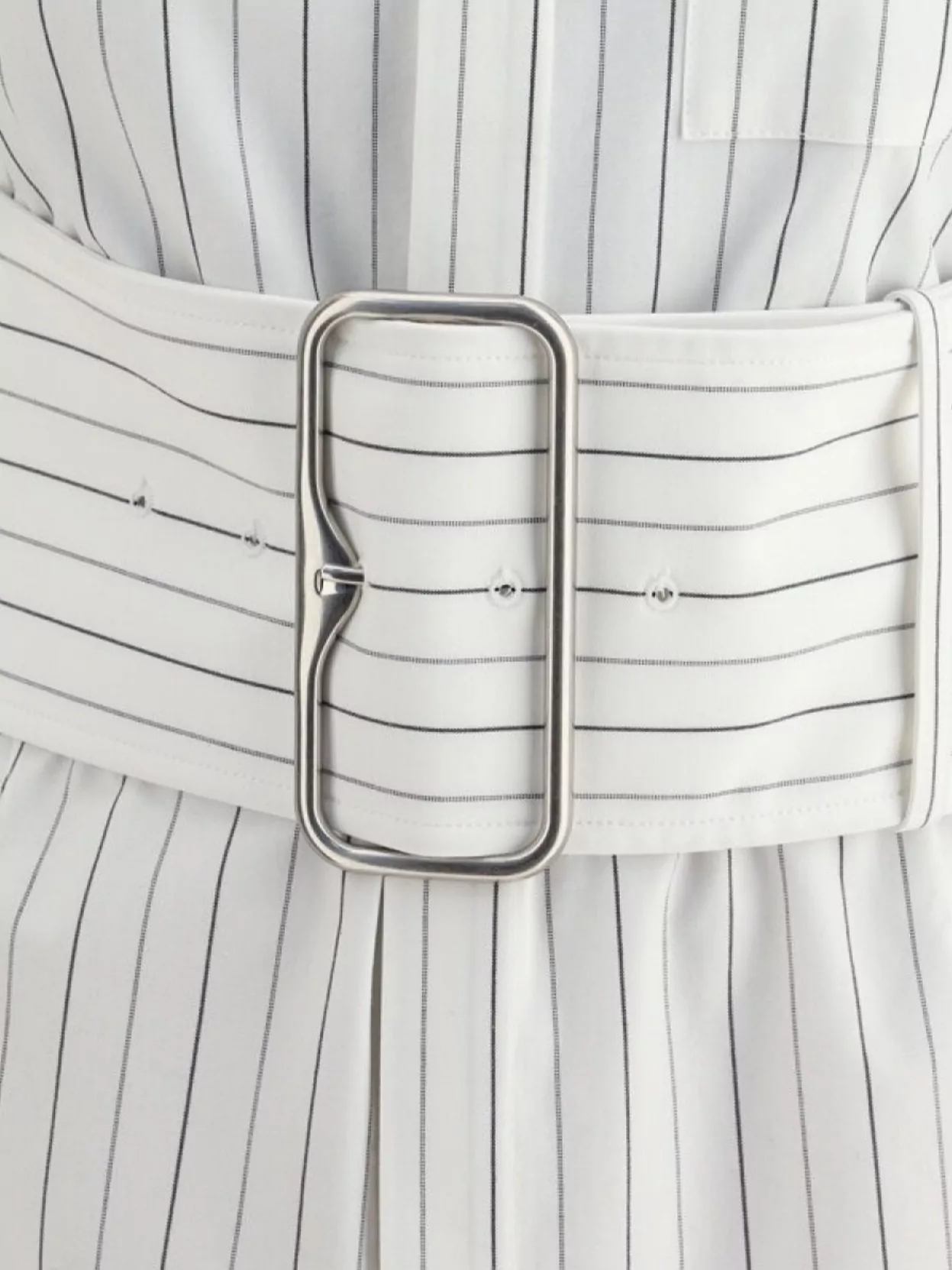 Burberry Belted Cotton Striped Shirt With Long Sleeves