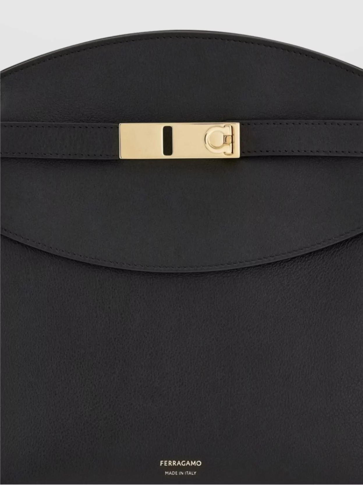 Ferragamo Calf Leather Cross-Body Bag With Top Handle