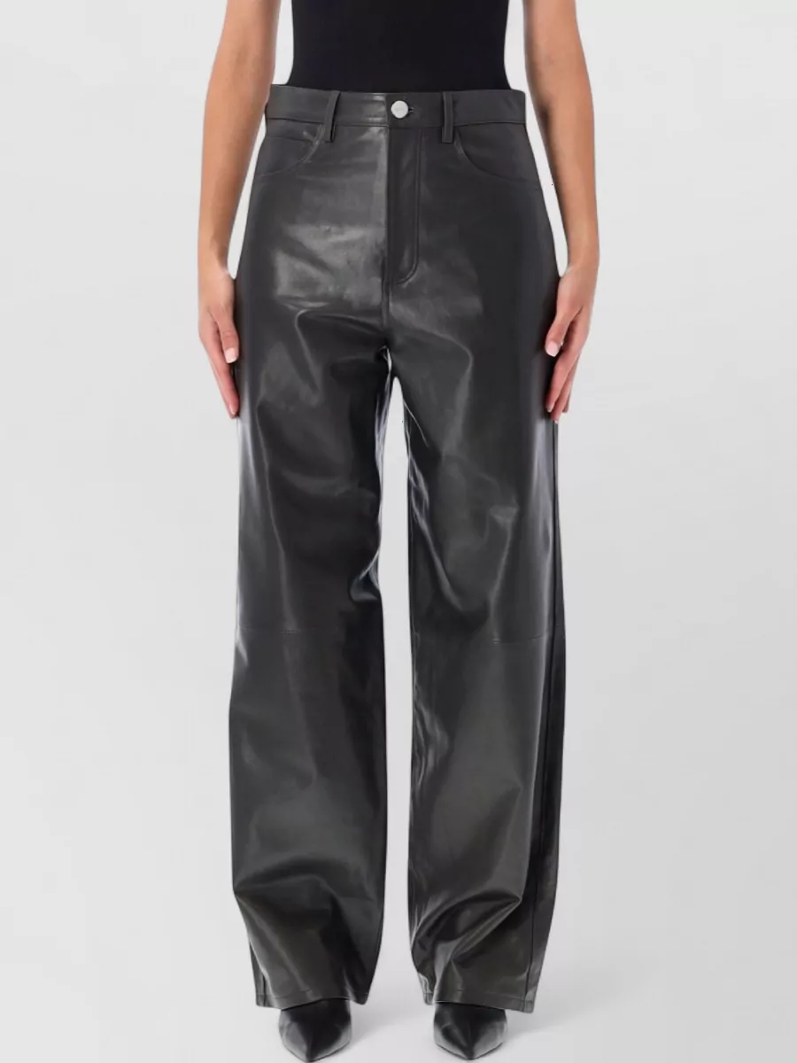 Róhe leather wide-leg trousers