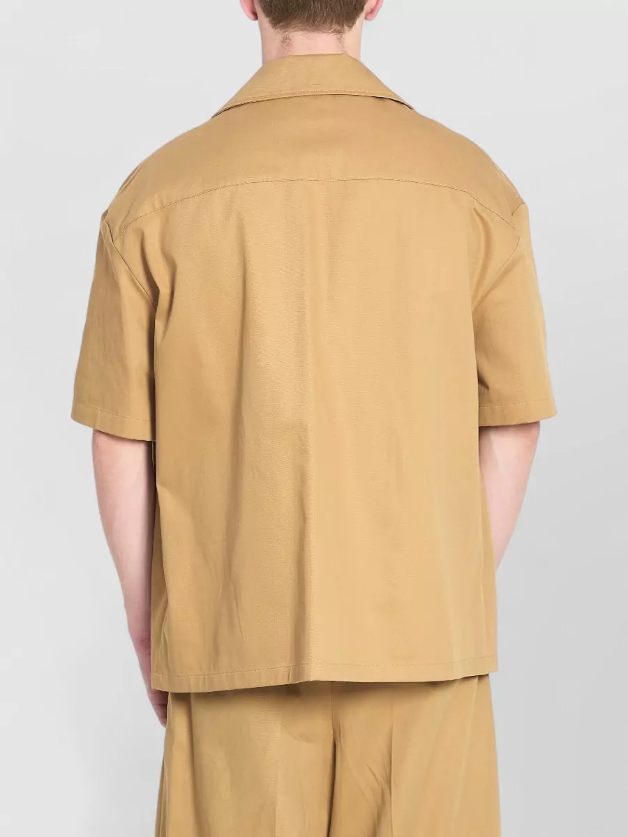 Loewe Camp Collar Cotton Short Sleeve Shirt