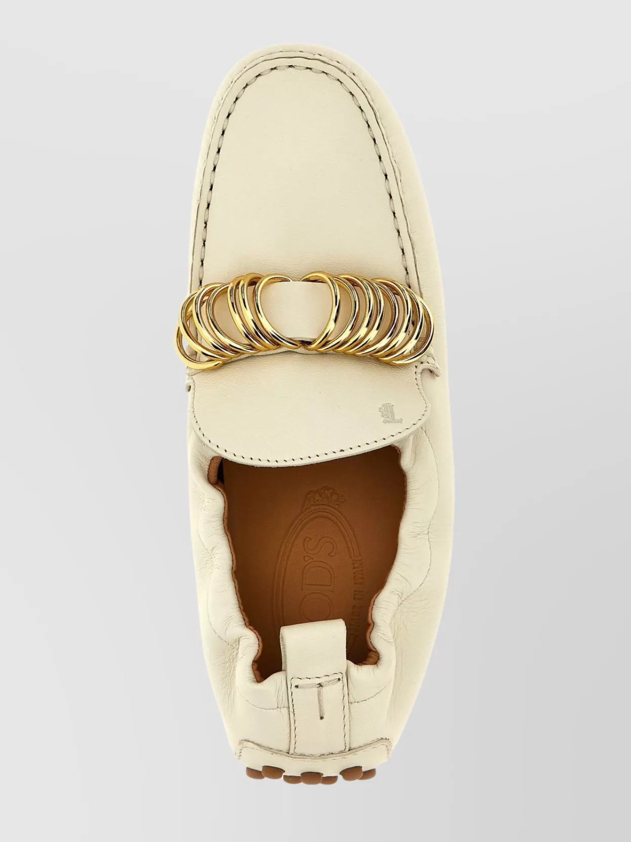 Tod's Loafers Rubber Sole Round Toe In Neutrals
