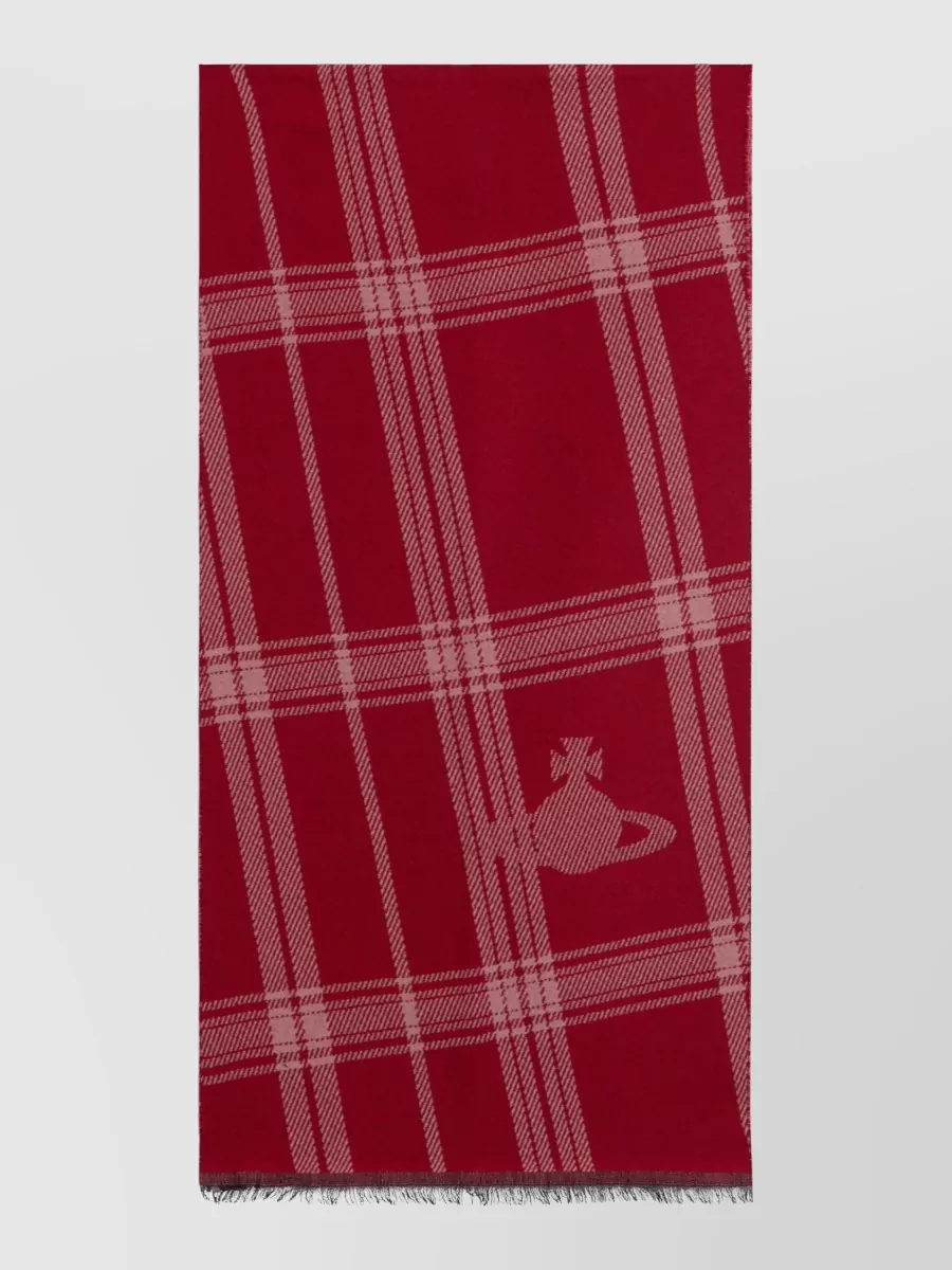 Vivienne Westwood checked wool scarf