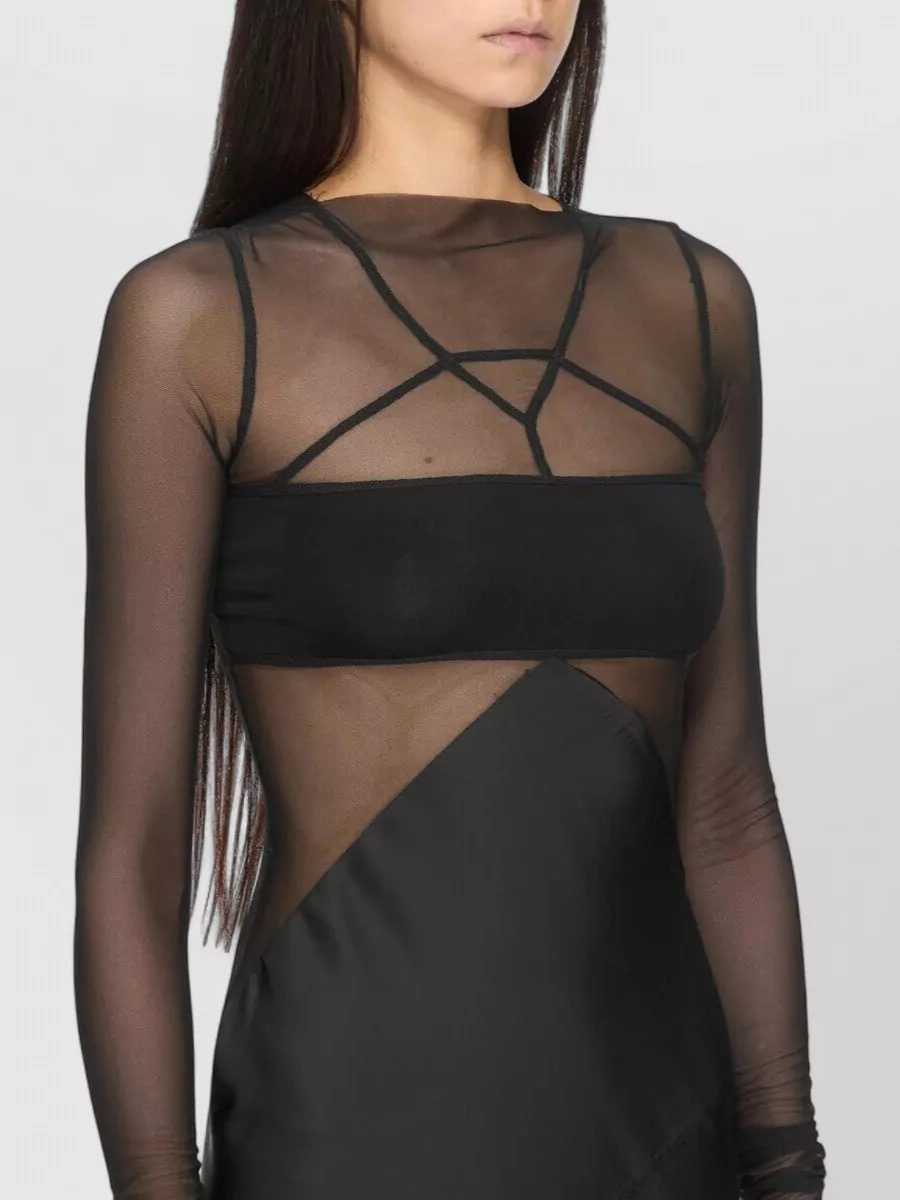 Rick Owens Mesh panel maxi dress