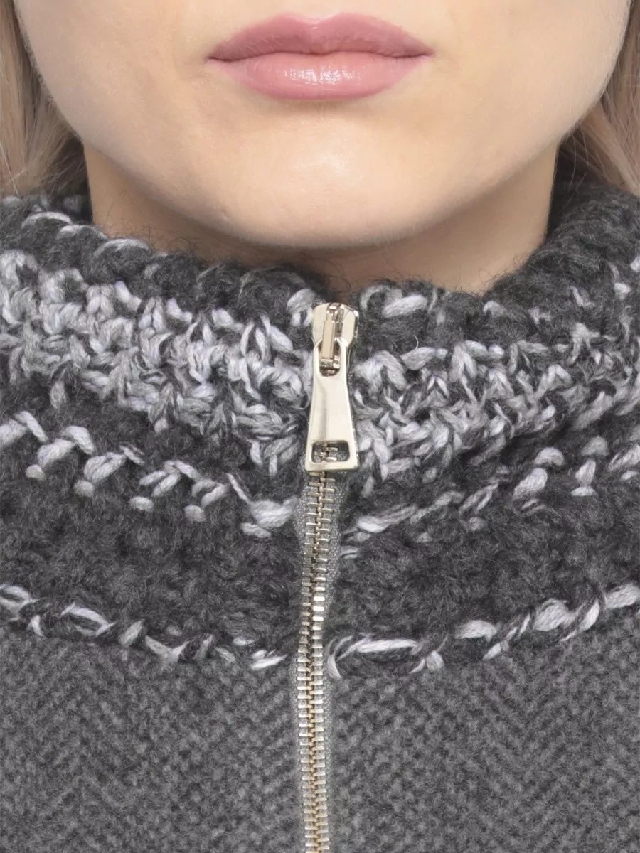 Fabiana Filippi Women's Wool Cape Featuring Contrast Trim