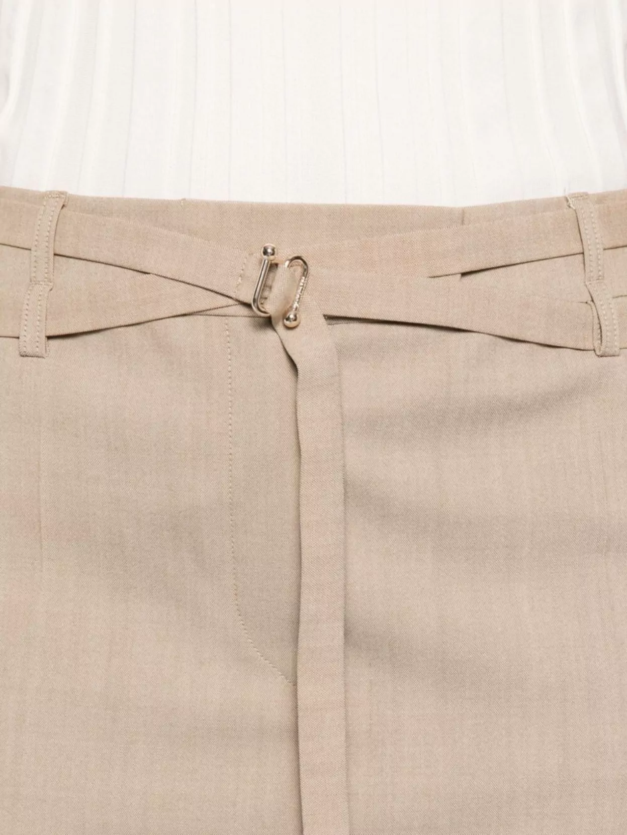 Sportmax Fify Wool Canvas Mini Skirt