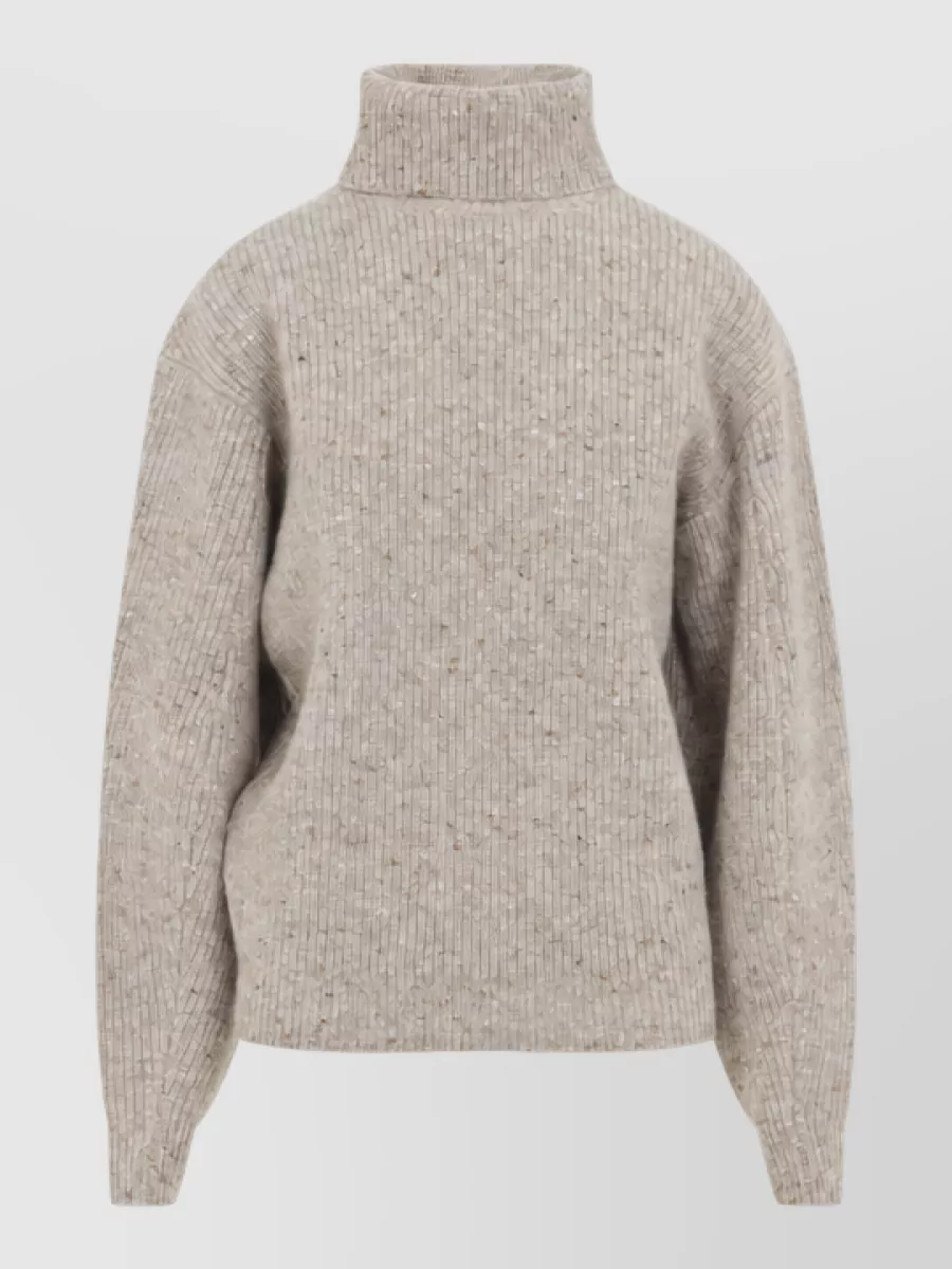 Co cashmere-blend chunky-knit oversized turtleneck jumper