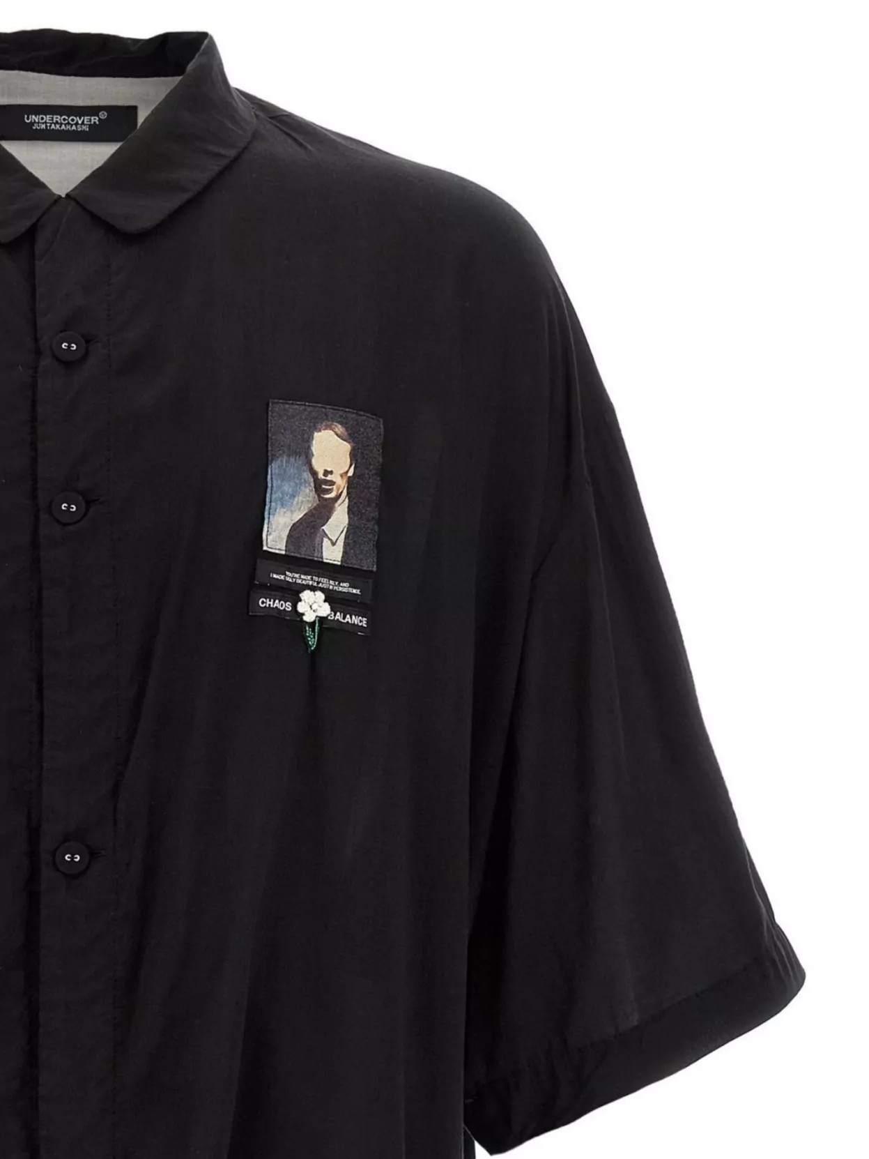 Undercover Drawstring Hem Graphic Patch Short Sleeves Shirt