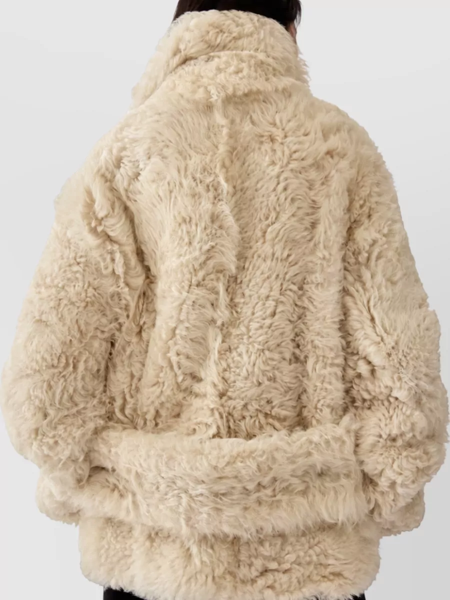 Jacquemus Shearling Oversized Pea Coat