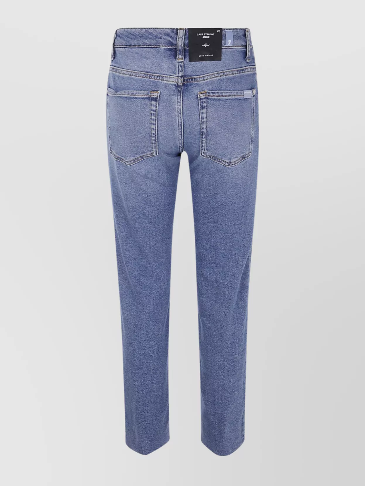 7 For All Mankind Bootcut Tailorless Fancy Trousers With Raw Cut In Blue