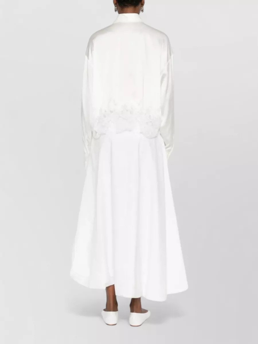 Ermanno Scervino Silk Long-Sleeve Blouse