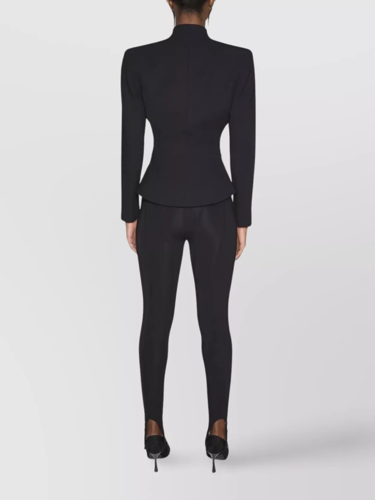 Mugler Tailored Peplum Jacket Structured Shoulders