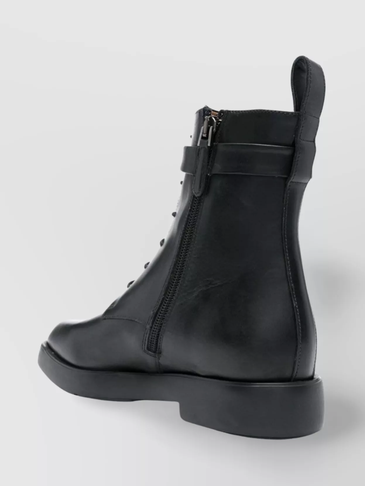 Emporio Armani Leather Ankle Boots Gold-Tone Hardware