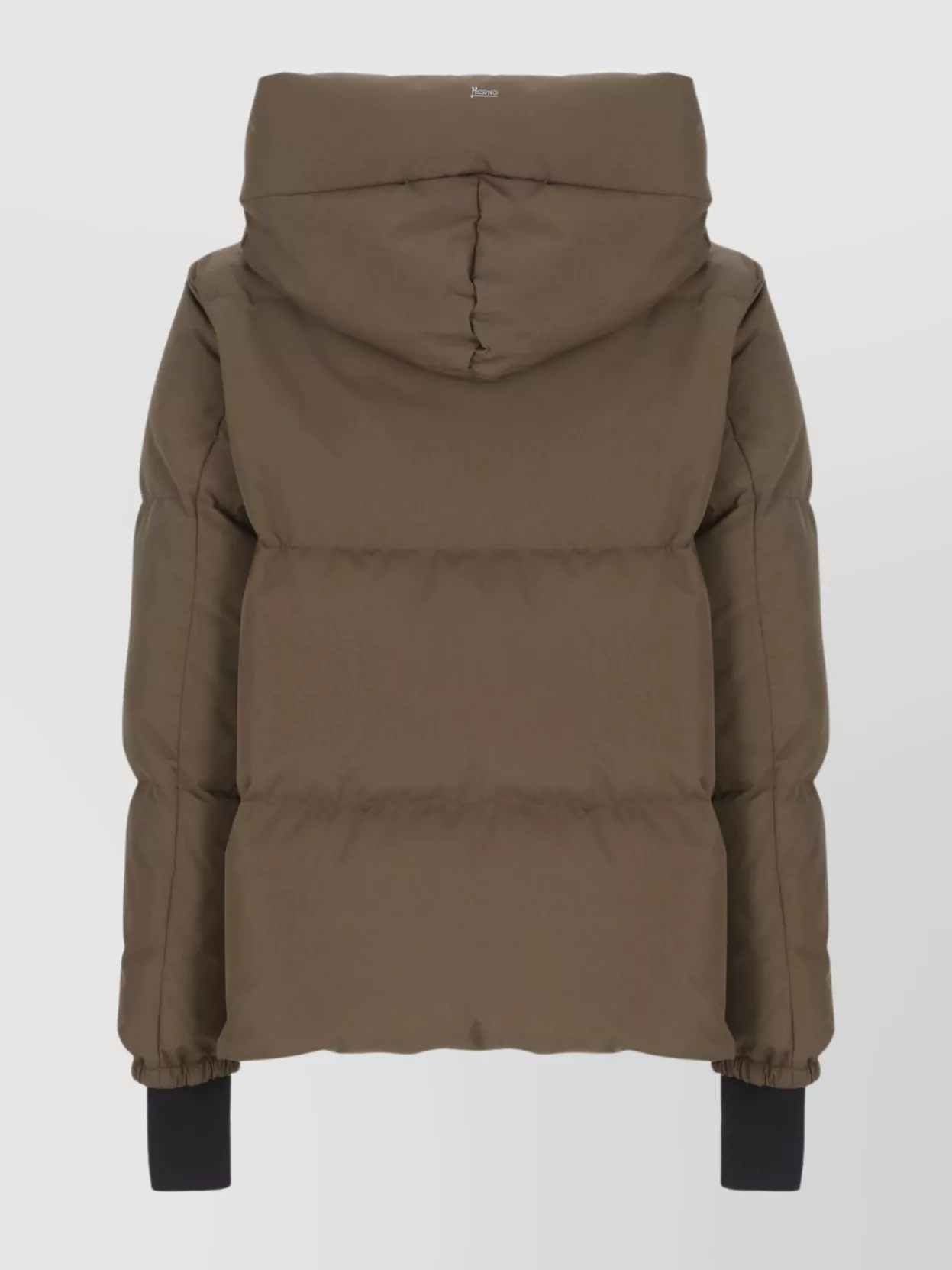 Herno Quilted Down Jacket With Hood And Pockets In Brown