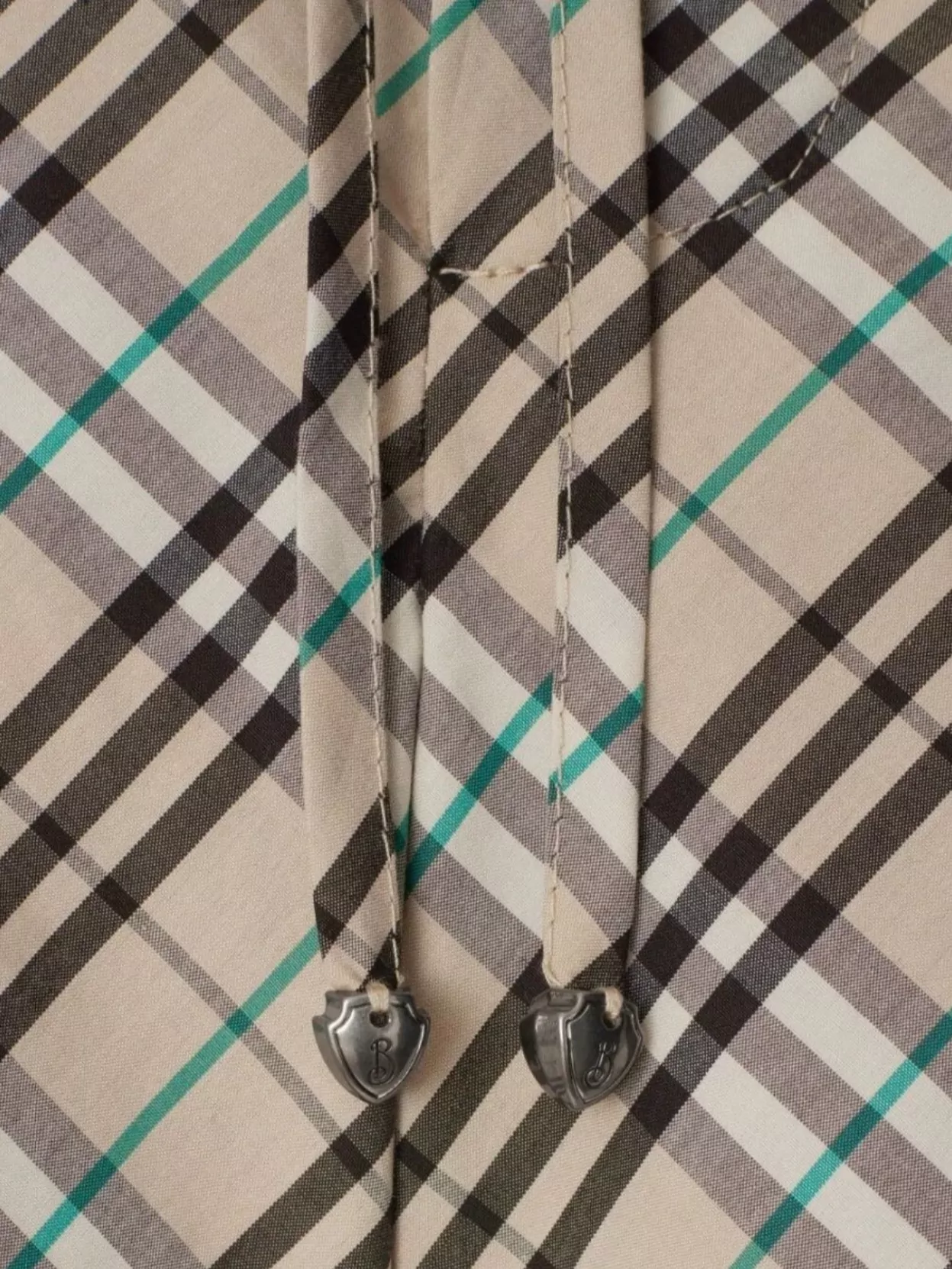 Burberry Checkered Cotton Shorts With Back Welt Pocket