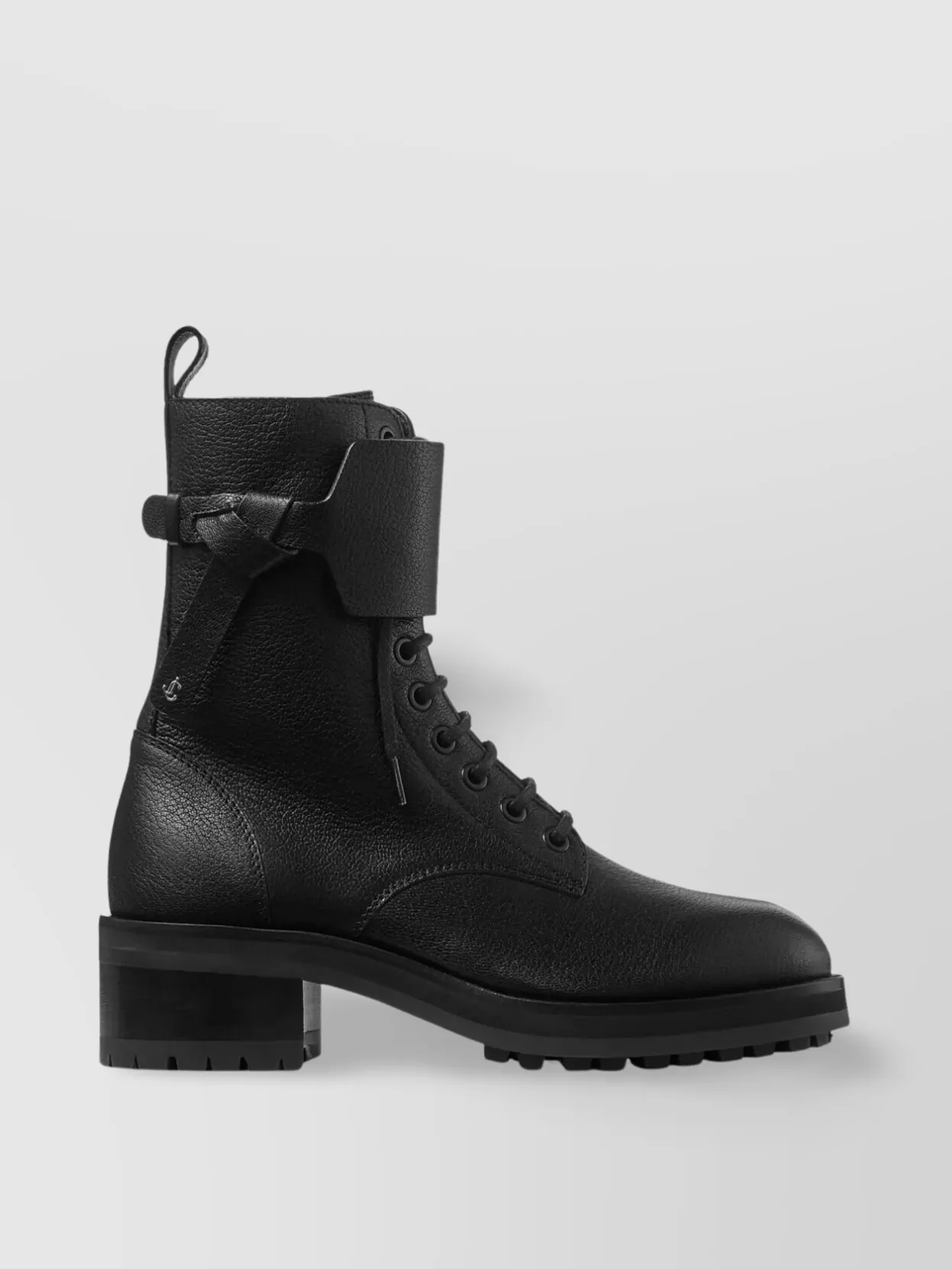 Jimmy Choo Rosabel Leather Lace-Up Combat Boots
