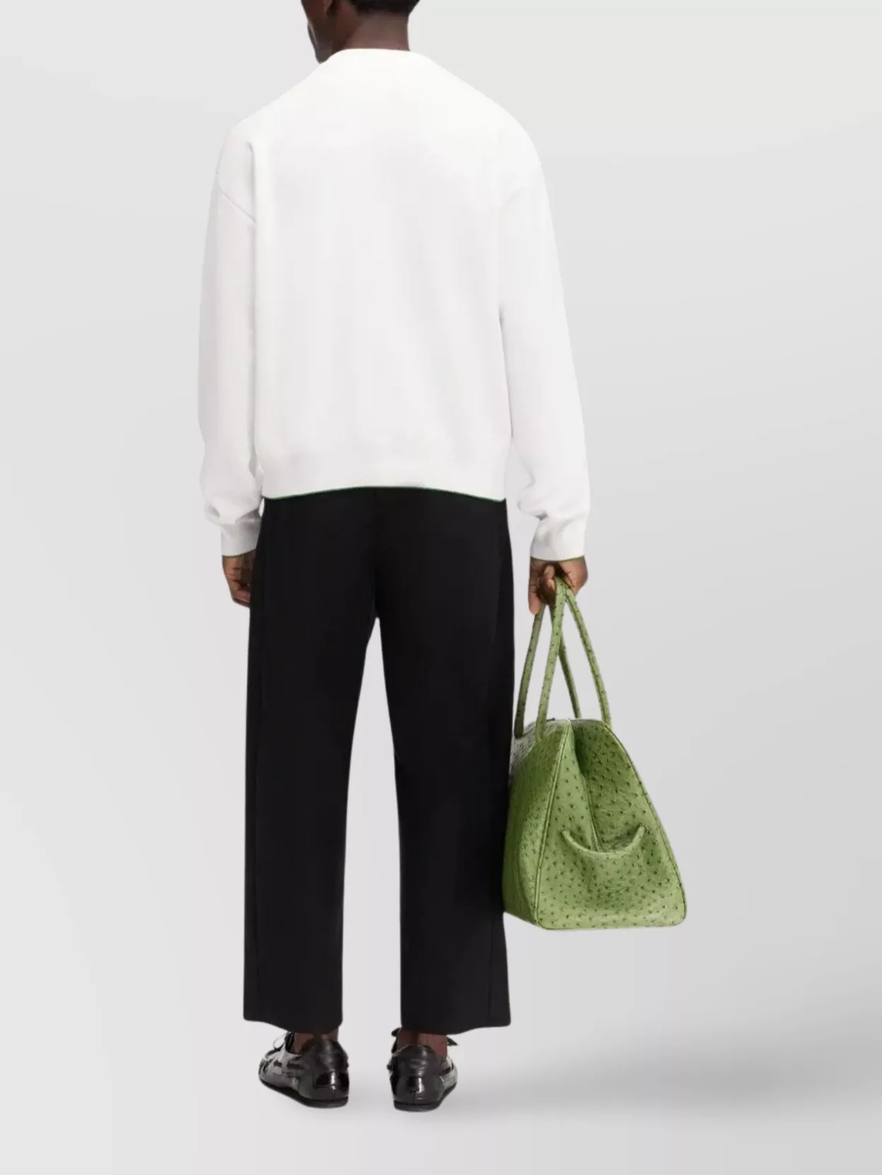 Jacquemus Crewneck Sweatshirt With Front Print And Ribbed Details