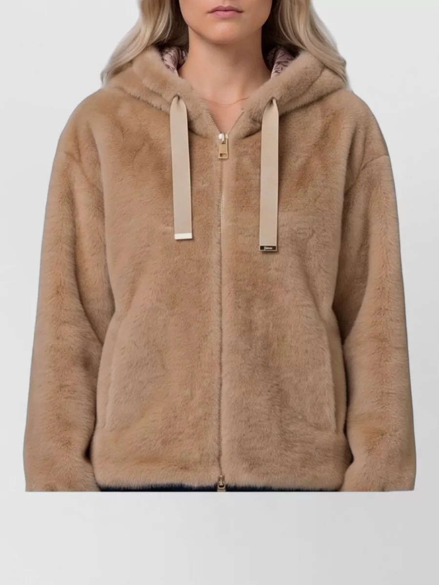 Herno faux fur hooded jacket