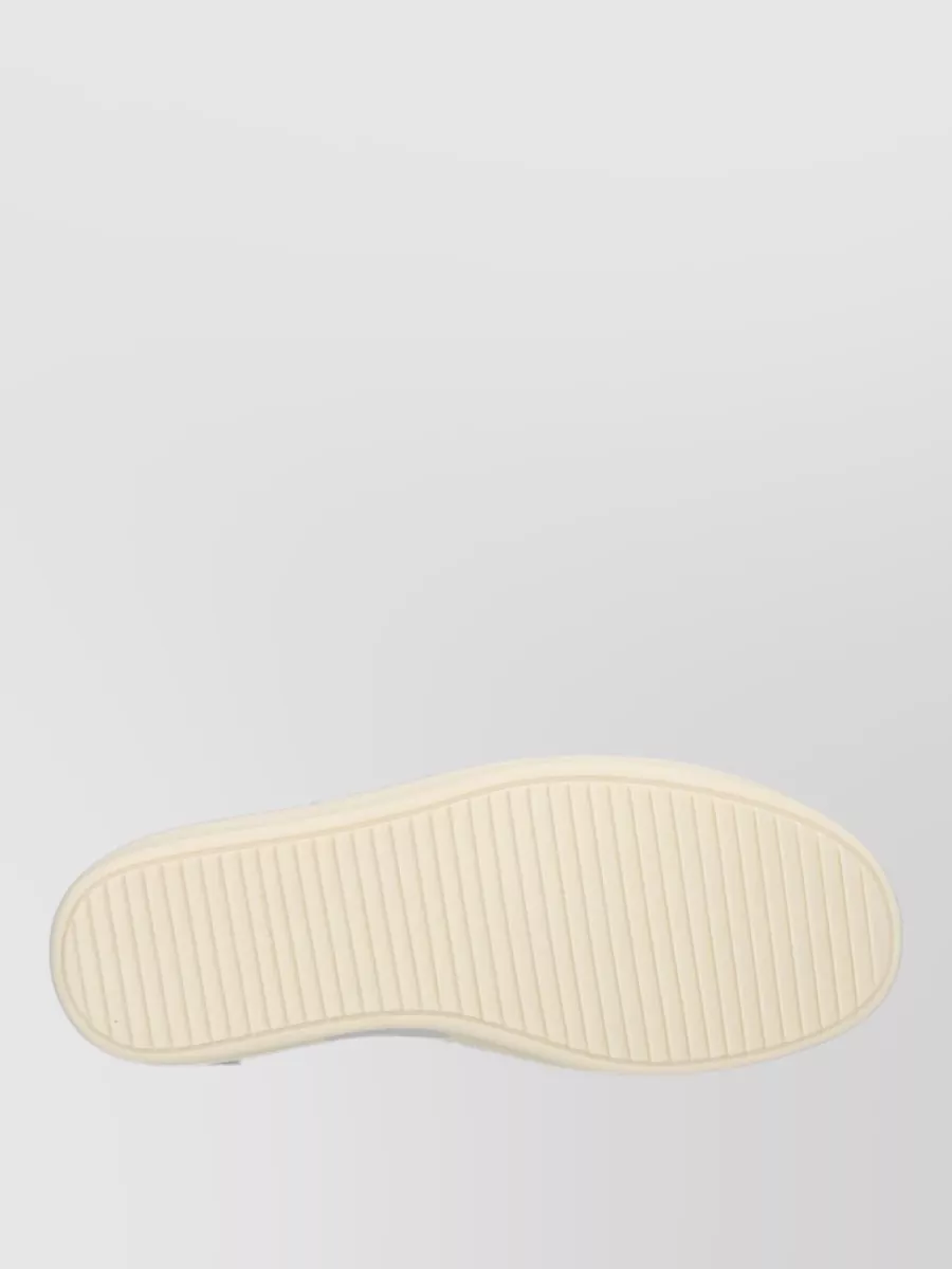 Rick Owens Leather High Top Sneaker Round Toe