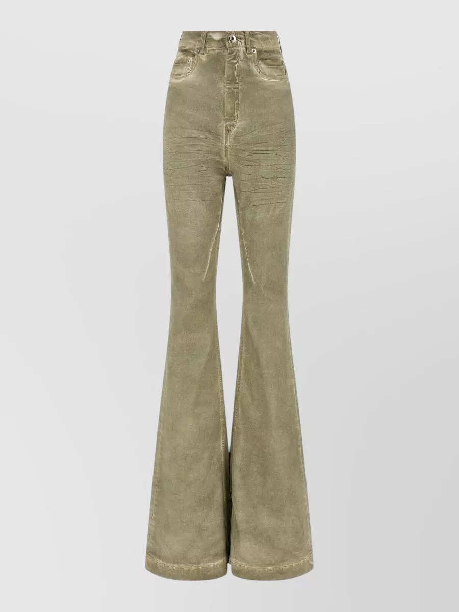 Rick Owens Drkshdw Bolan High Waist Bootcut Denim Trousers