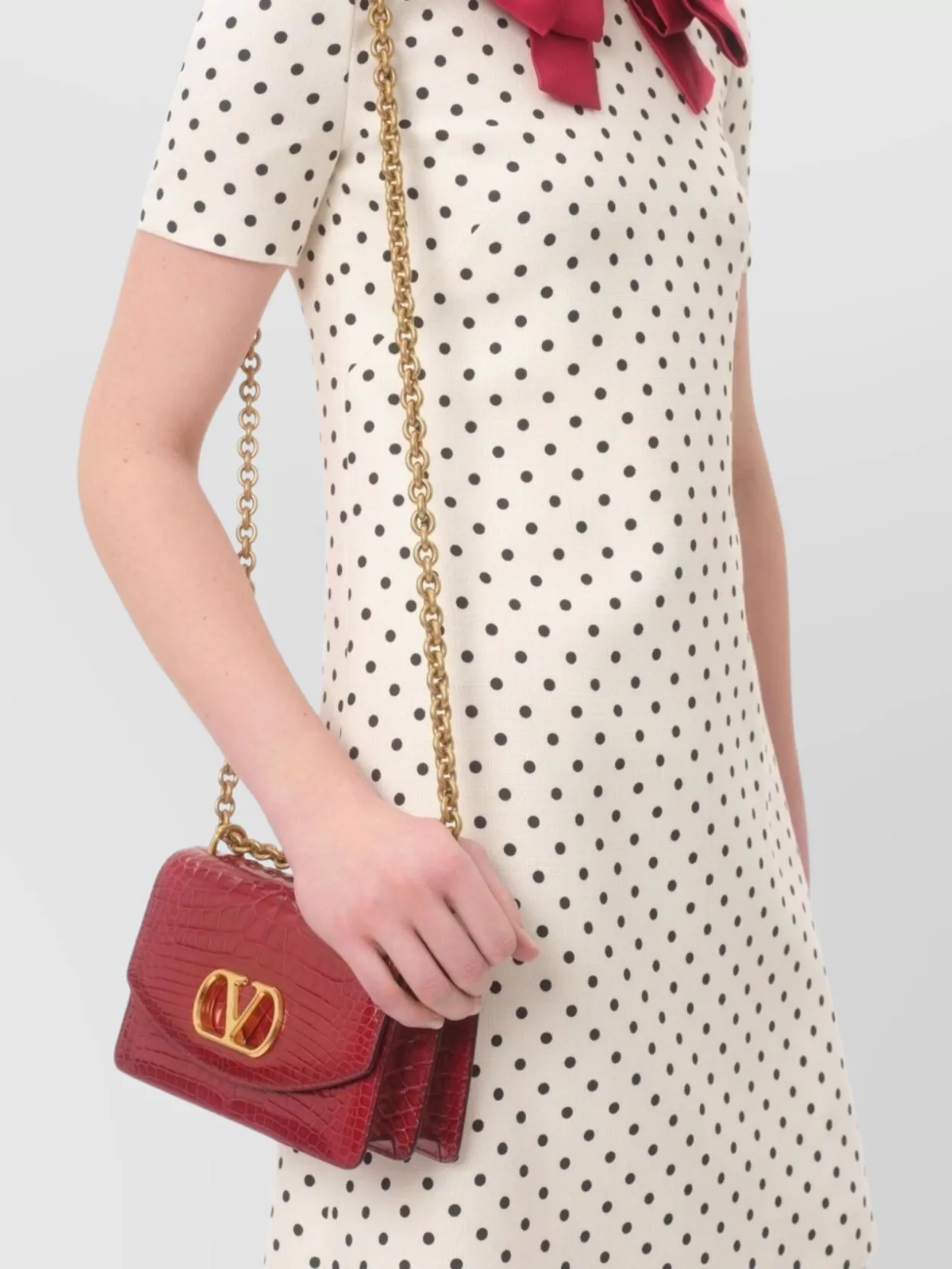 Valentino Mini Dress With Polka Dot Pattern