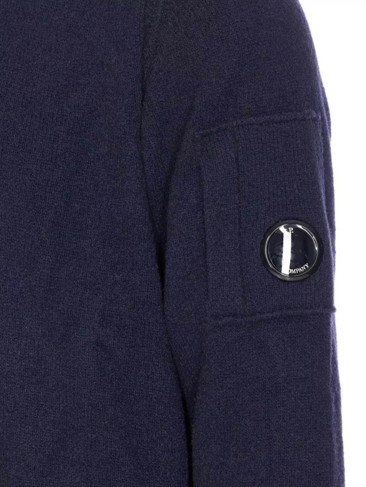 C.p. Company High Neck Knitwear With Arm Patch Detail