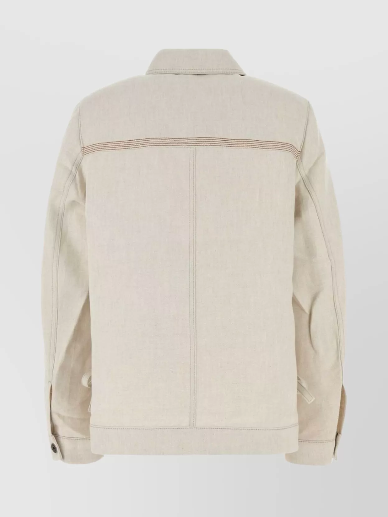 Loewe Jacket Cotton Blend Chest Pocket In Neutral