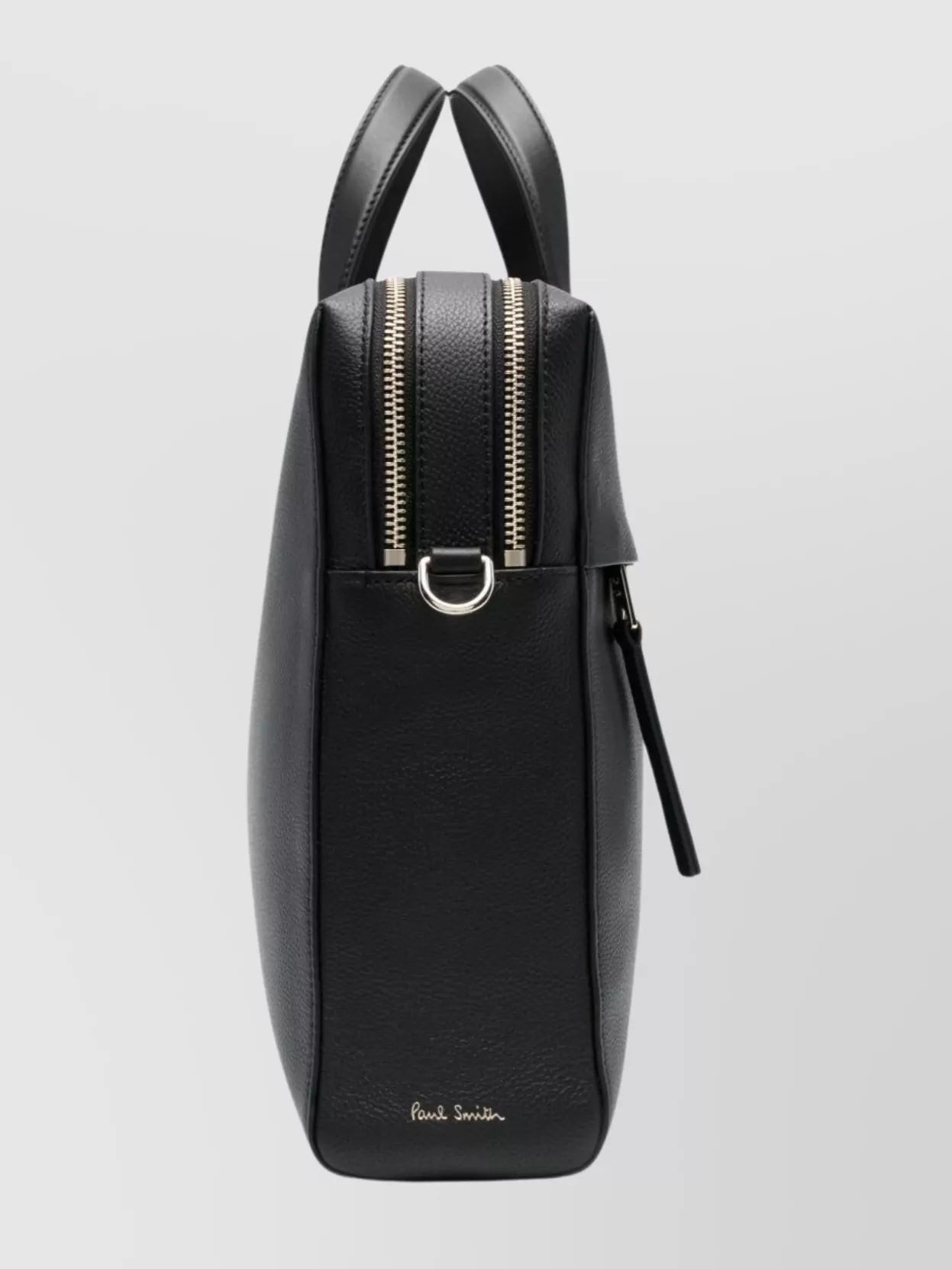 Paul Smith Leather Briefcase With Signature Stripe Detail