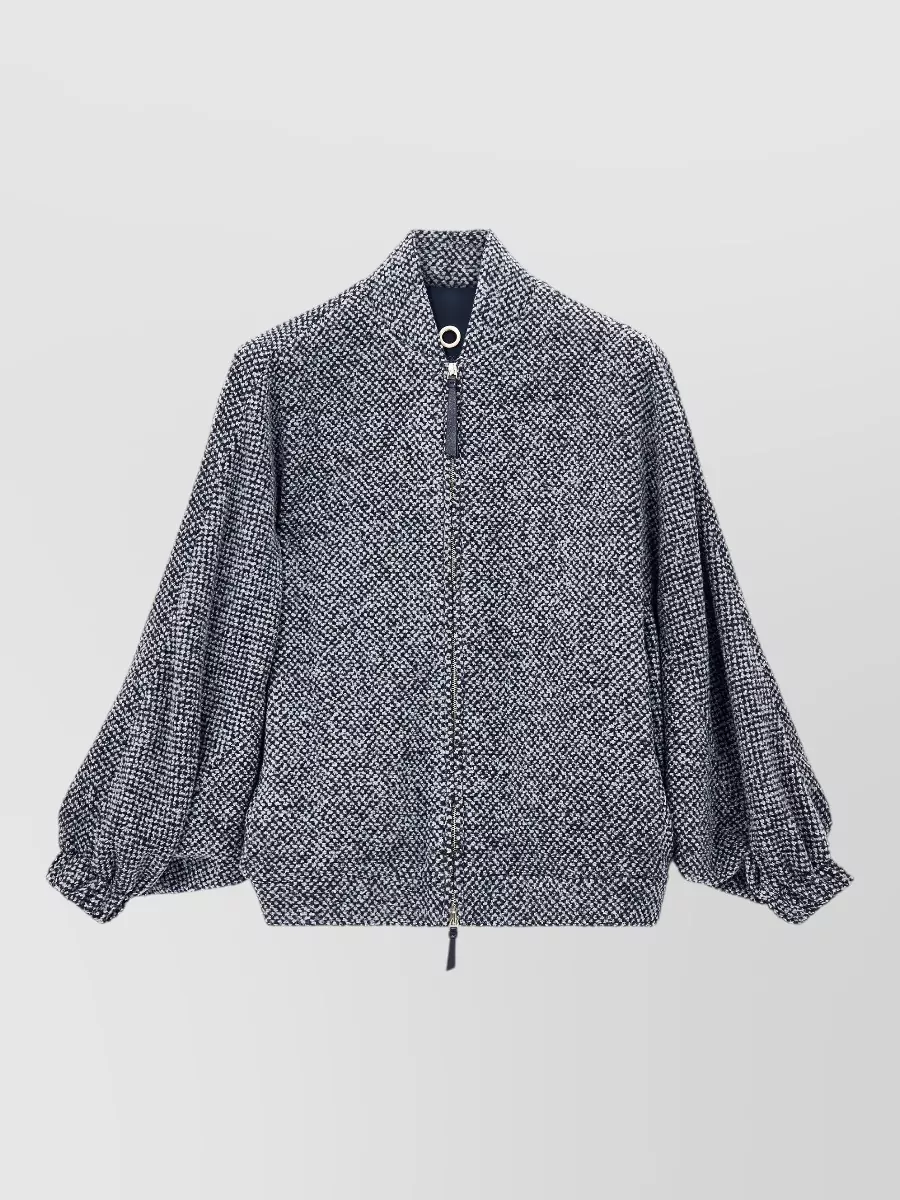 Giorgio Armani Cashmere silk bouclé oversized bomber jacket