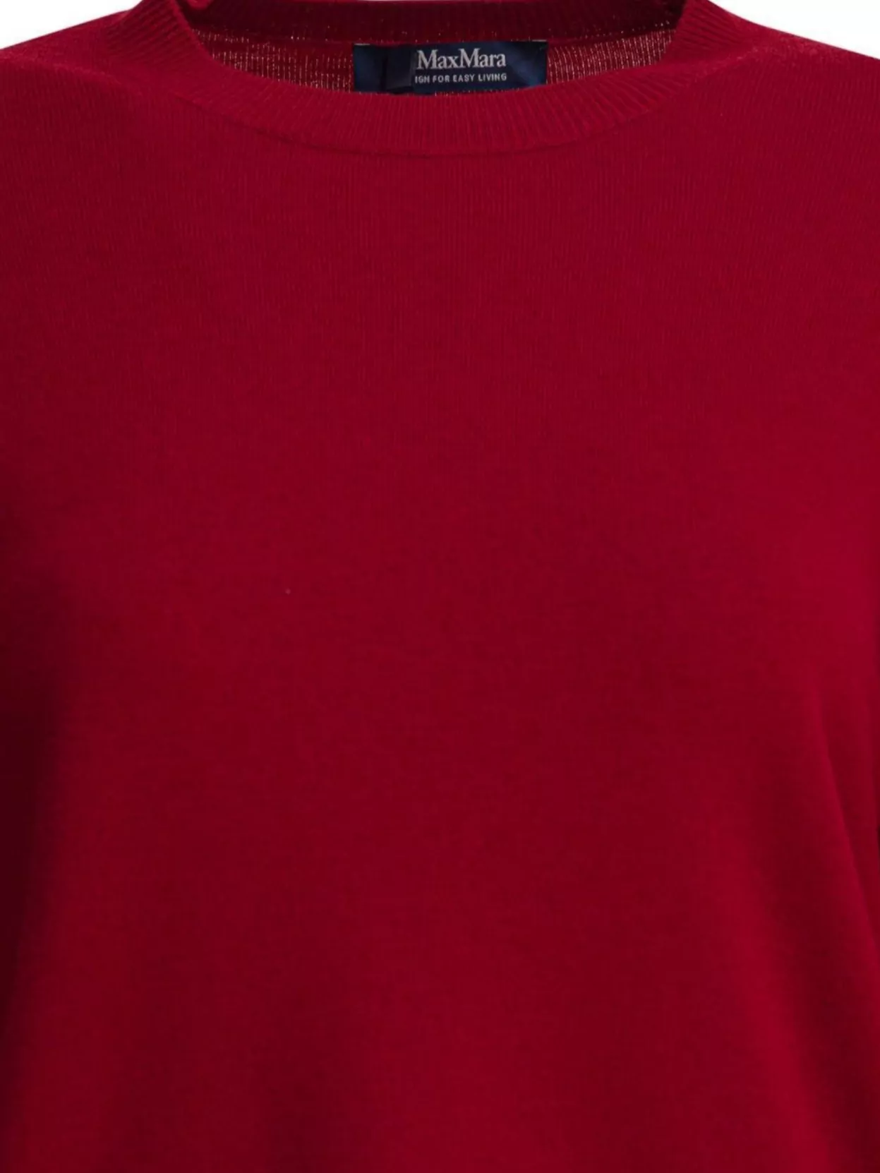 S Max Mara Crew Neck Top With Elbow Patches And Long Sleeves