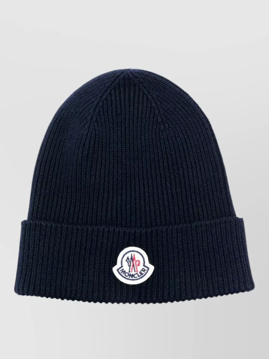 Moncler ribbed wool beanie