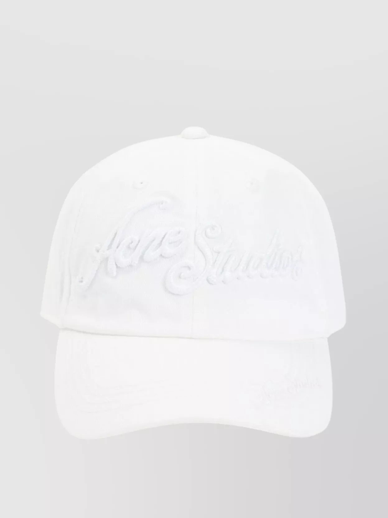ACNE STUDIOS CURVED BRIM SIX PANEL COTTON HAT 