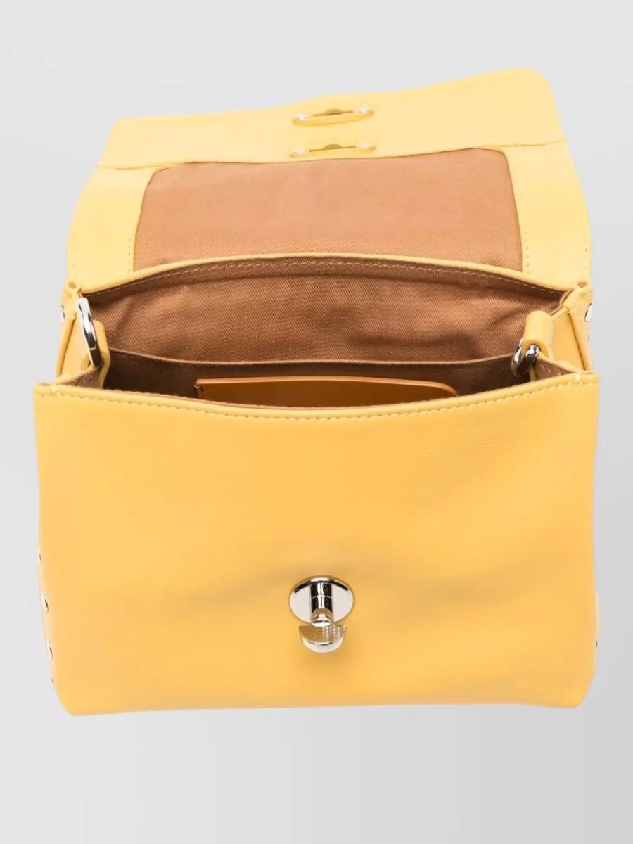 Zanellato Leather Studded Shoulder Bag