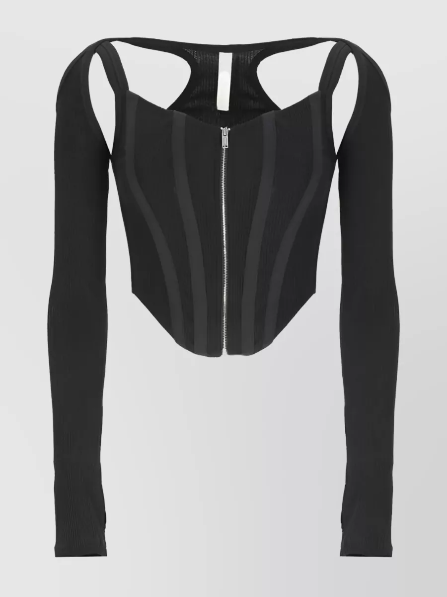 Shop Dion Lee Looped Shift Corset Top In Black
