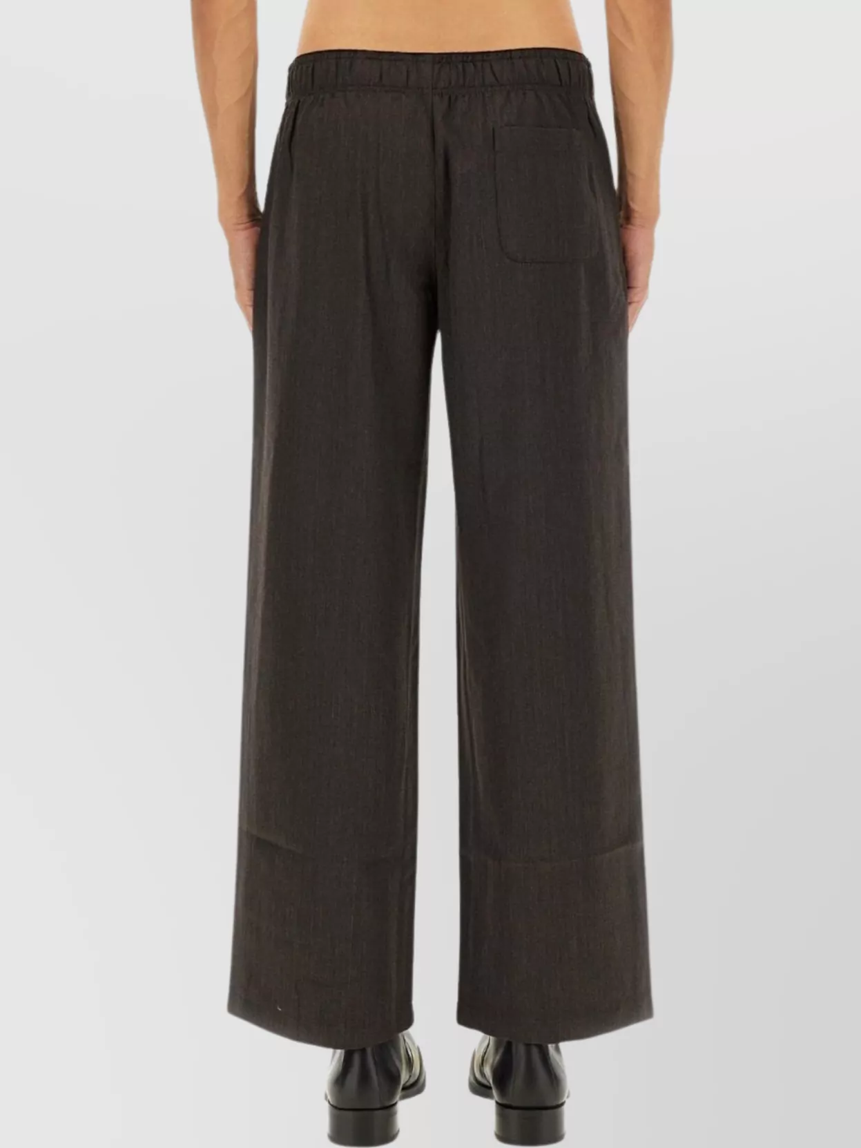 Our Legacy Wide Leg Trousers Elastic Waistband In Brown
