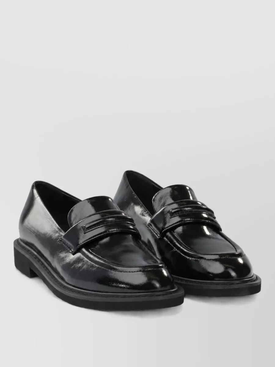 Halmanera glossy leather loafers