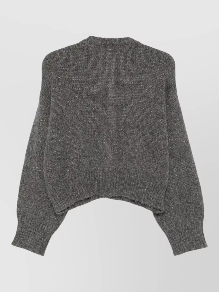 Alysi Crewneck Long-Sleeve Cardigan