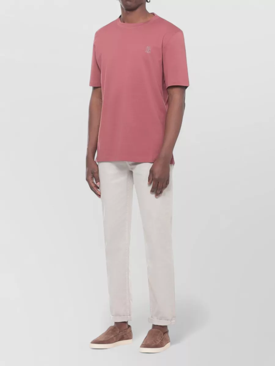 Brunello Cucinelli Cotton Regular-Fit Logo-Print T-Shirt