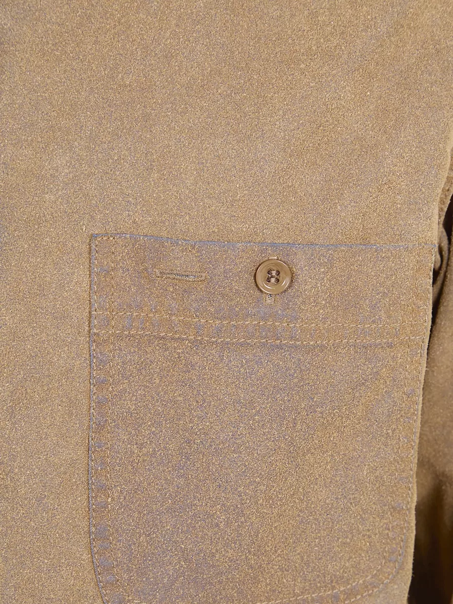 Aspesi Leather Slim-Fit Shirt