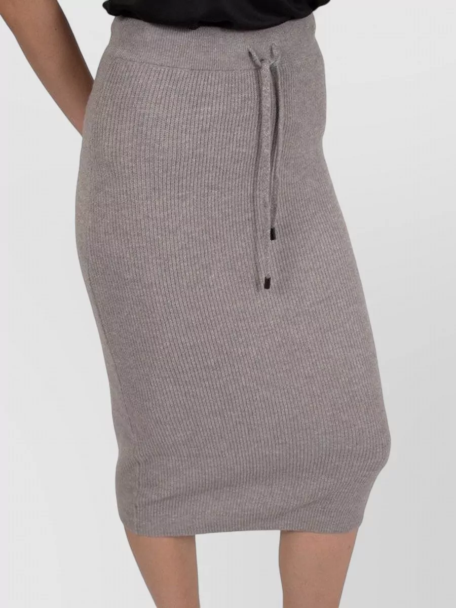 Peserico Silk Cashmere Wool Midi Skirt