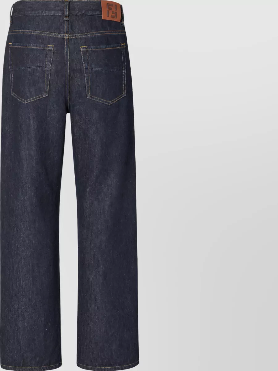 Fendi Denim High-Rise Straight-Leg Jeans
