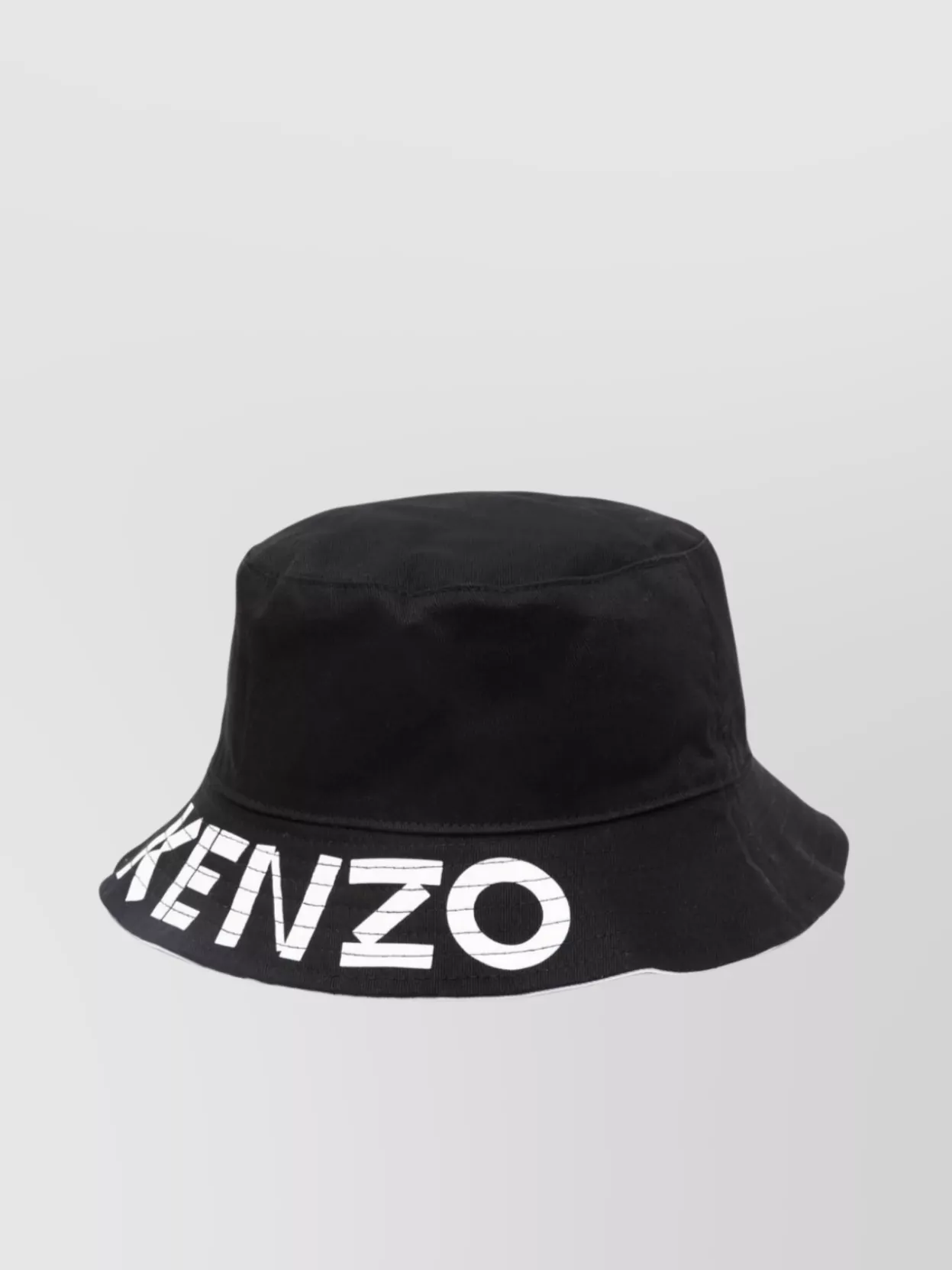 Shop Kenzo Wide Brim Drop Crown Bucket Hat In Black