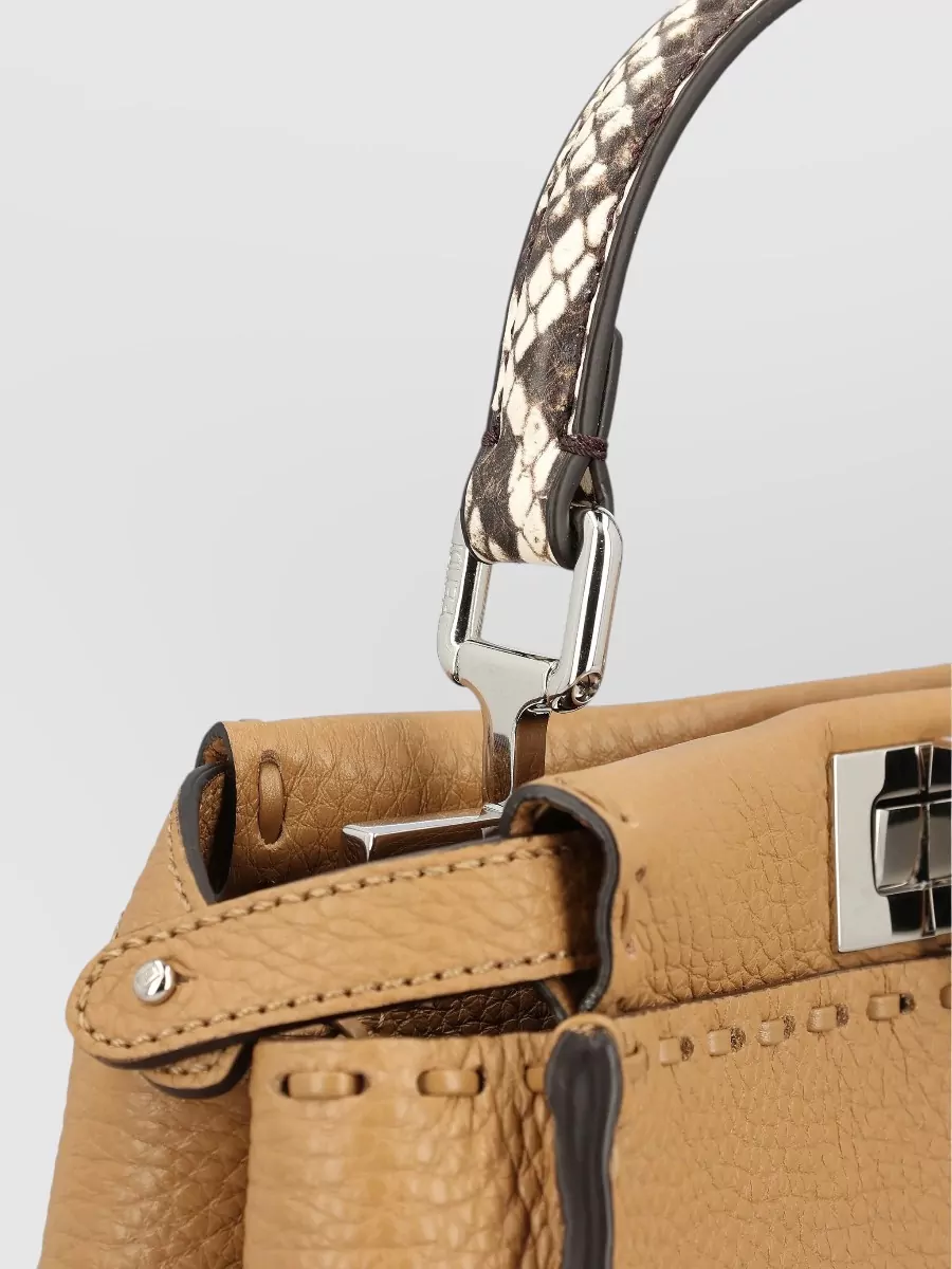 Fendi Peekaboo Mini Leather Mini Bag