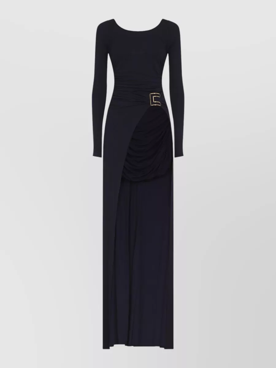 Elisabetta Franchi printed draped maxi dress